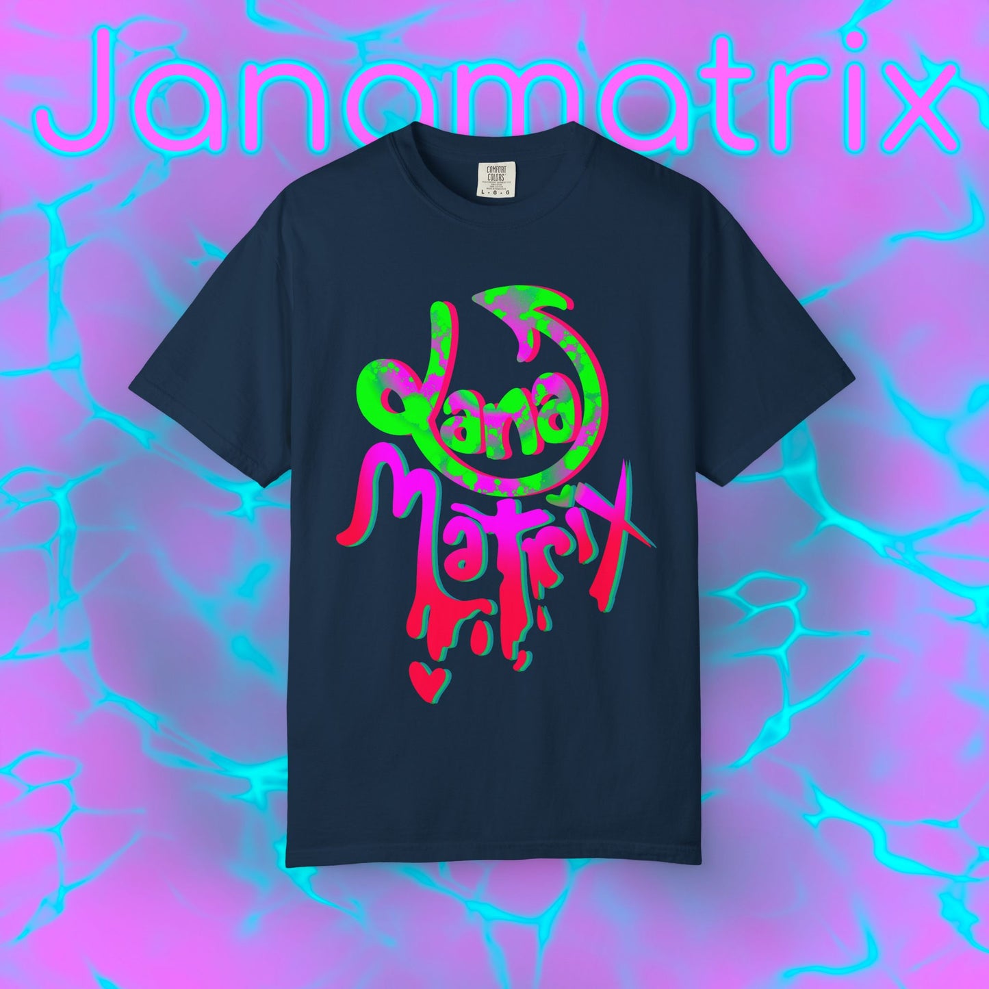 Janamatrix Graphic Tee Pink & Neon Green Edition