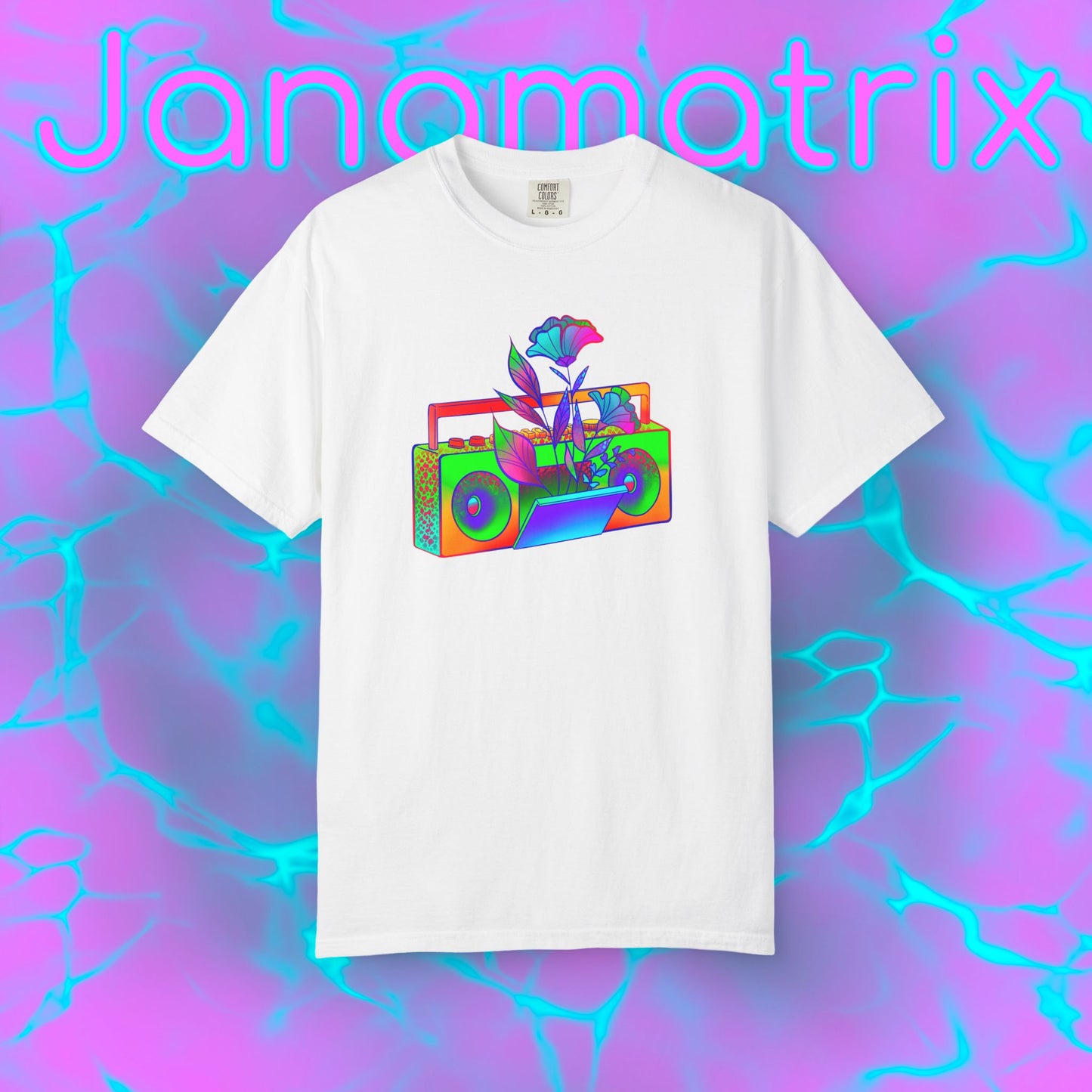 Psychadelic Neon Boombox Shirt