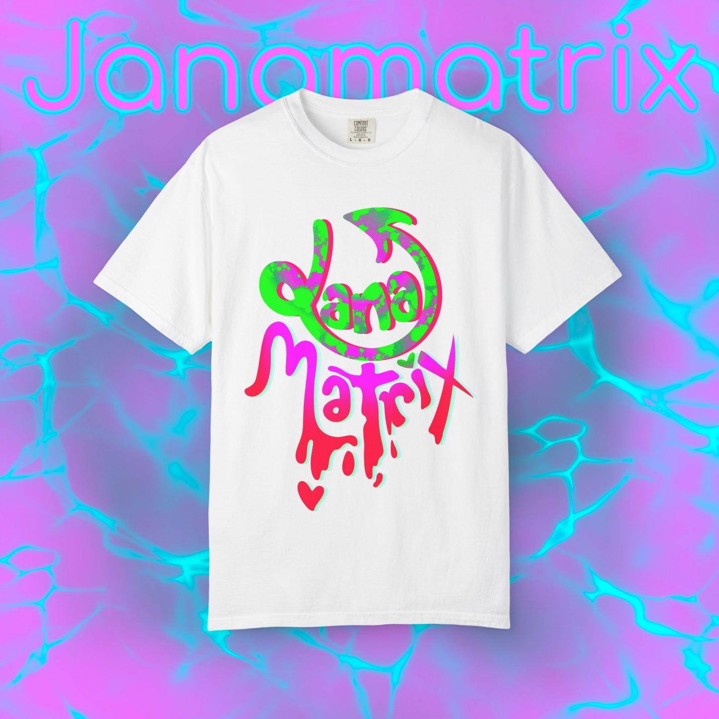 Janamatrix Graphic Tee Pink & Neon Green Edition