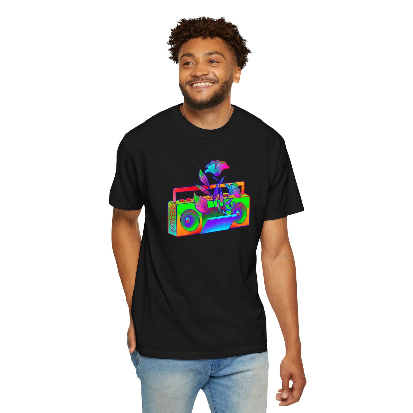 Psychadelic Neon Boombox Shirt