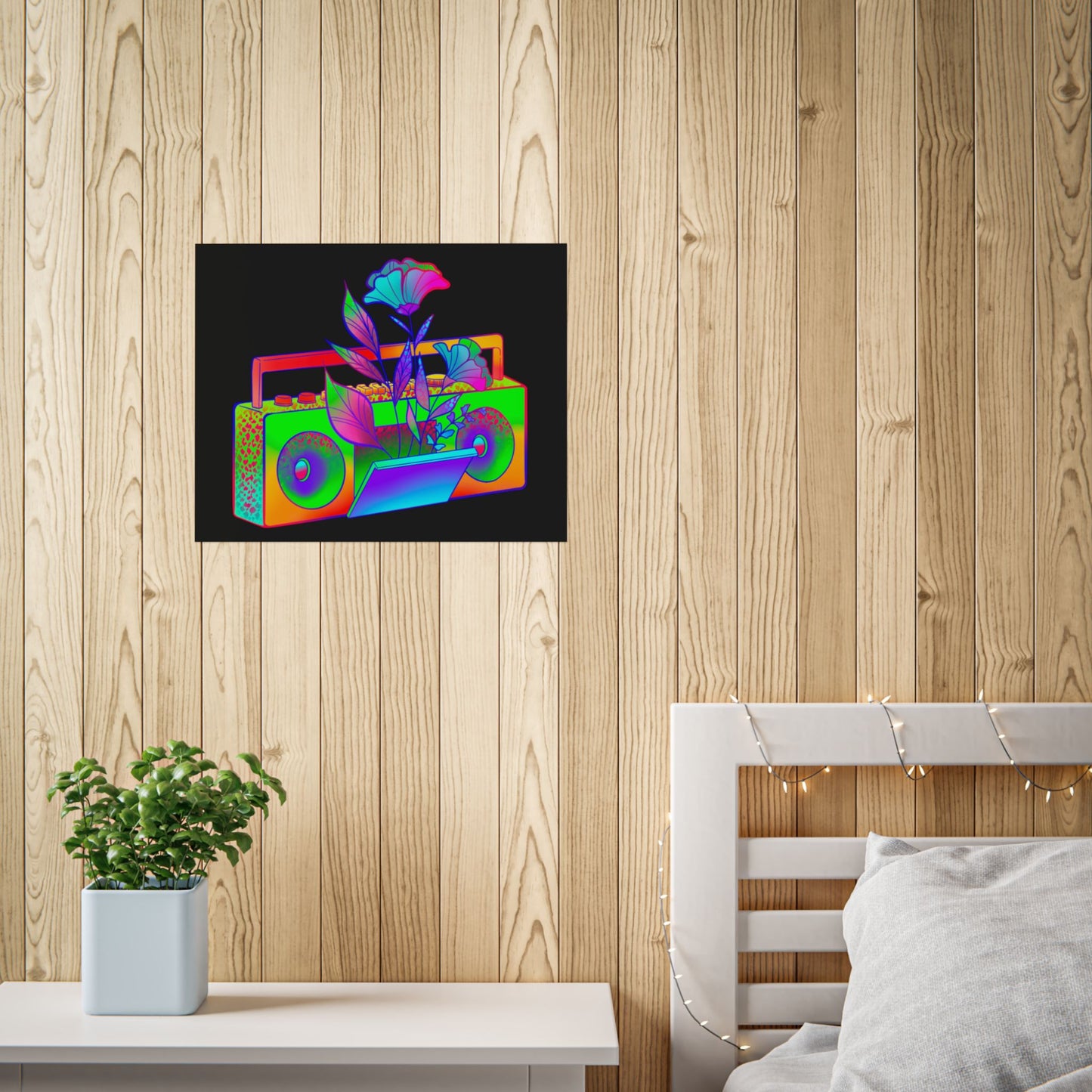 20”x16” Psychadelic Boombox Poster