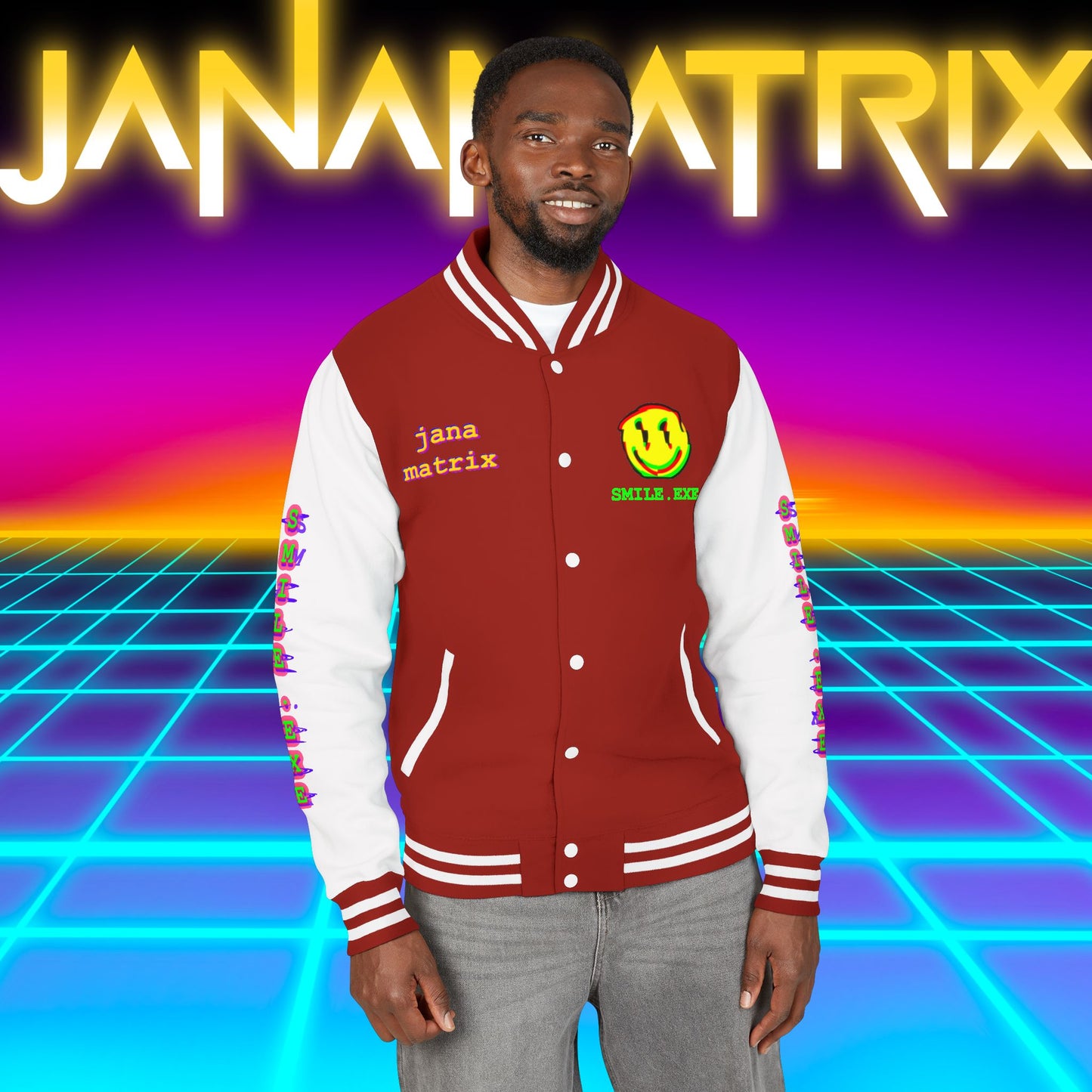 Smile.exe Letterman/Jersey Jacket