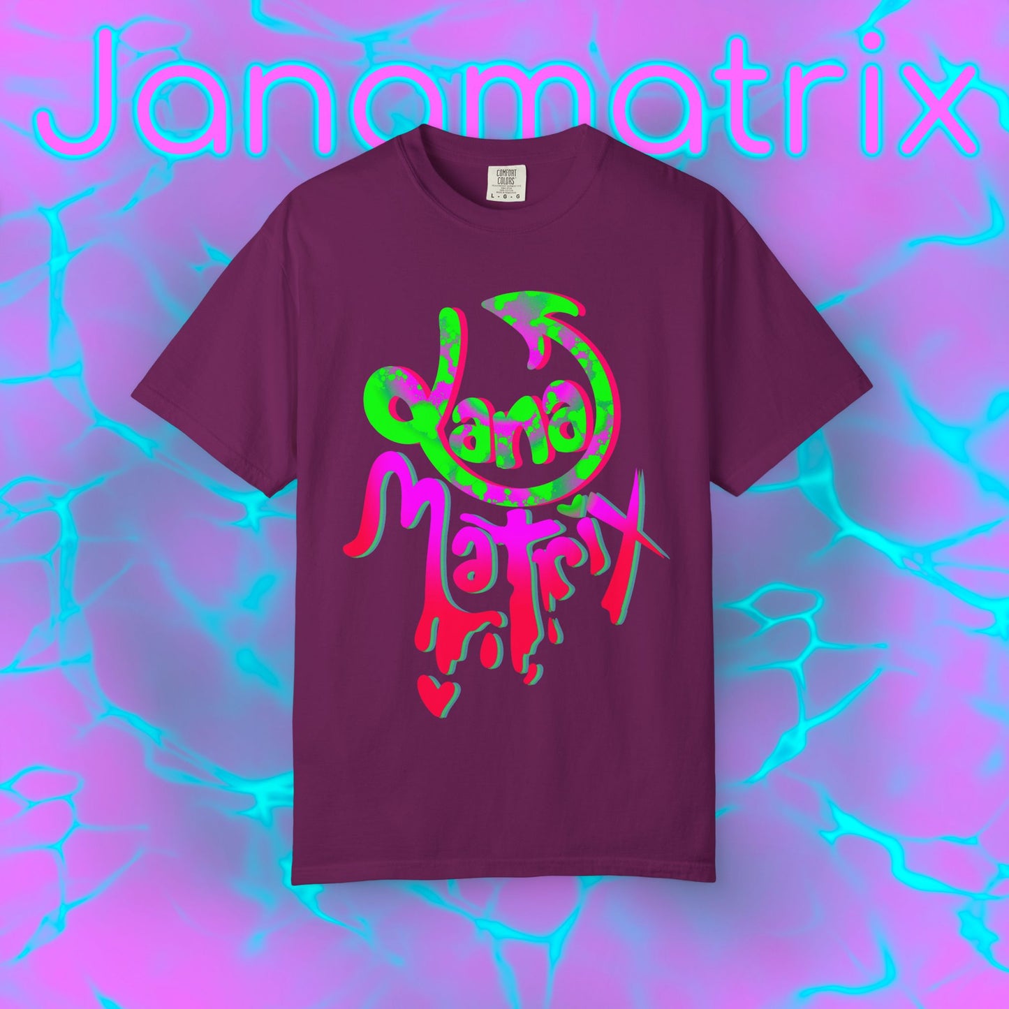 Janamatrix Graphic Tee Pink & Neon Green Edition
