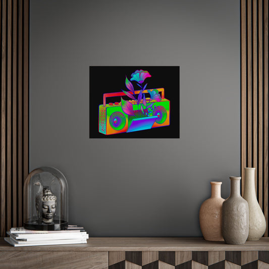 20”x16” Psychadelic Boombox Poster