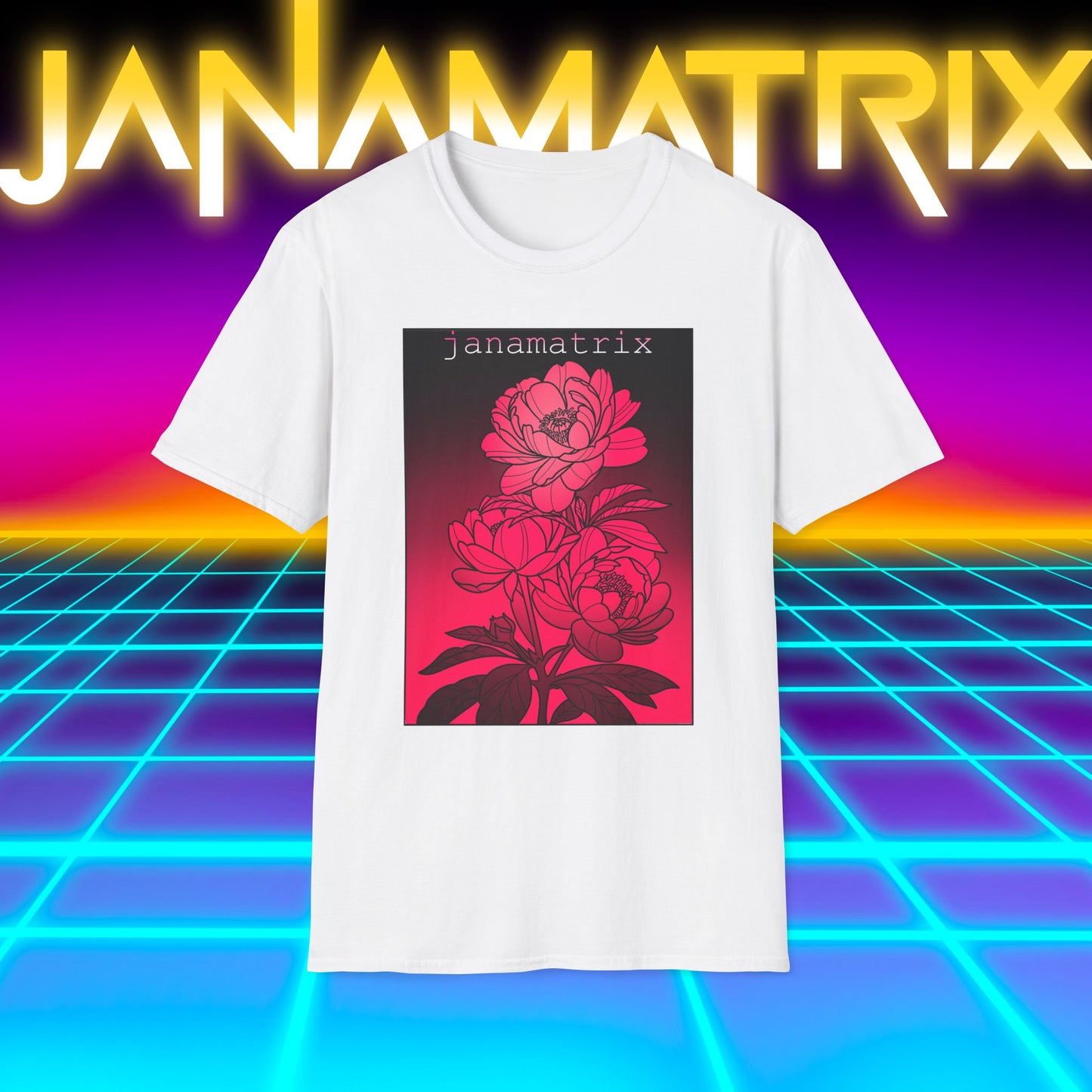 Magenta Janamatrix Peony T-Shirt