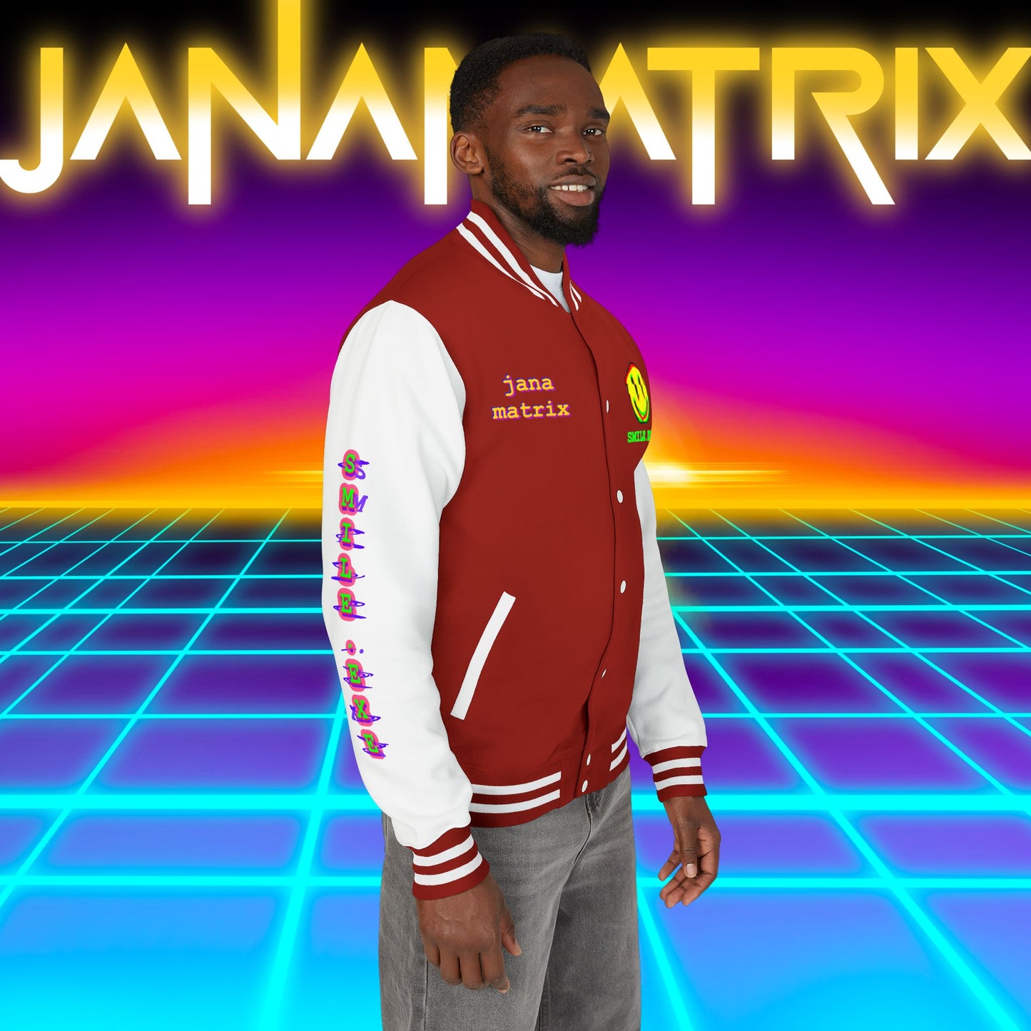 Smile.exe Letterman/Jersey Jacket