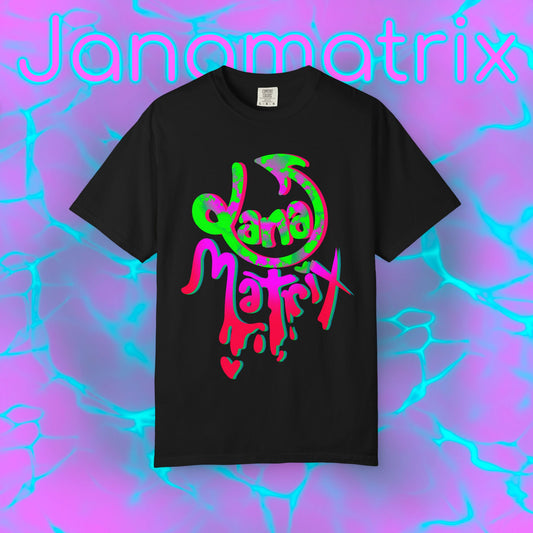 Janamatrix Graphic Tee Pink & Neon Green Edition